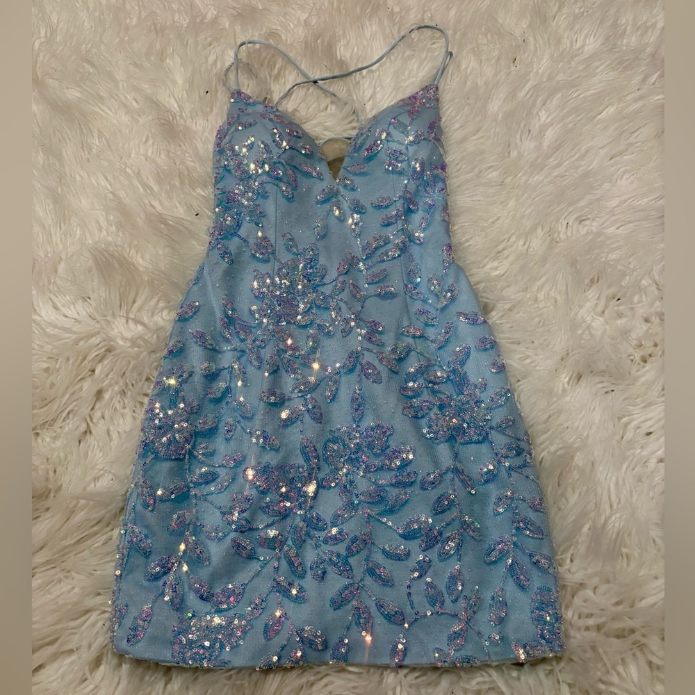 Milly Bridal Sky Blue Dress Size 0